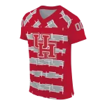 customized houston cougars layered grids red jersey best selling