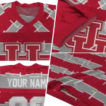 customized houston cougars layered grids red jersey best selling