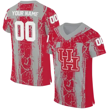 customized houston cougars rugged stripes red jersey best selling