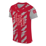 customized houston cougars stripe block red jersey best selling
