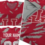 customized houston cougars stripe block red jersey best selling