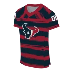 customized houston texans art stripe blue jersey best selling