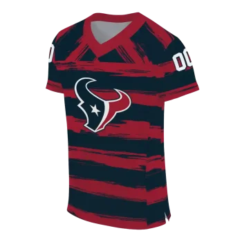 customized houston texans art stripe blue jersey fashion forward