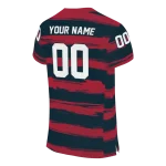customized houston texans art stripe blue jersey best selling