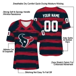 customized houston texans art stripe blue jersey best selling