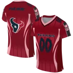 customized houston texans dynamic dots red jersey best selling
