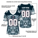customized houston texans mirrored pattern blue jersey best selling