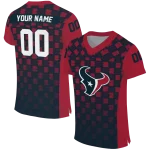 customized houston texans stacked rectangle blue jersey best selling