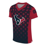 customized houston texans stacked rectangle blue jersey best selling