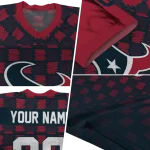 customized houston texans stacked rectangle blue jersey best selling