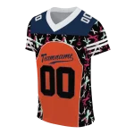 customized illinois fighting illini brushstroke xs orange black jersey best selling