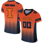 customized illinois fighting illini halftone sweep orange black jersey best selling