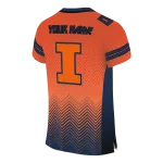 customized illinois fighting illini halftone sweep orange black jersey best selling