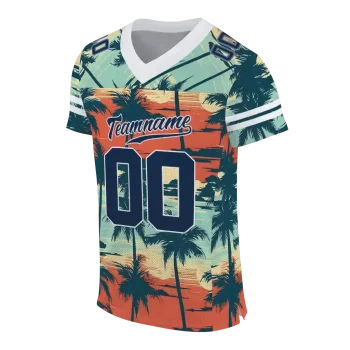 customized illinois fighting illini horizon palm sunset jersey fashion forward