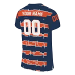 customized illinois fighting illini layered grids blue jersey best selling