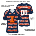 customized illinois fighting illini layered grids blue jersey best selling