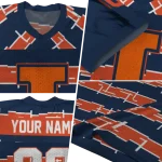 customized illinois fighting illini layered grids blue jersey best selling