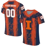 customized illinois fighting illini rugged stripes blue jersey best selling