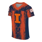 customized illinois fighting illini rugged stripes blue jersey best selling