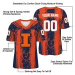customized illinois fighting illini rugged stripes blue jersey best selling