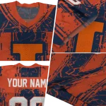 customized illinois fighting illini rugged stripes blue jersey best selling