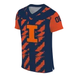 customized illinois fighting illini stripe block blue jersey best selling