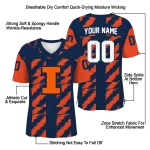 customized illinois fighting illini stripe block blue jersey best selling