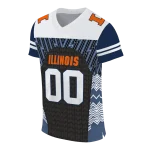 customized illinois fighting illini tire arrows blue black white jersey best selling