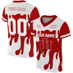 customized indiana hoosiers dripping flames red white jersey best selling