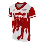customized indiana hoosiers dripping flames red white jersey best selling