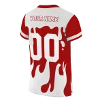 customized indiana hoosiers dripping flames red white jersey best selling