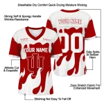 customized indiana hoosiers dripping flames red white jersey best selling
