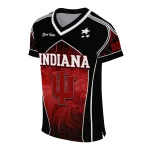 customized indiana hoosiers halftone slant red black jersey best selling