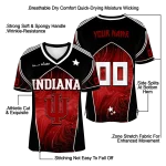 customized indiana hoosiers halftone slant red black jersey best selling