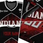 customized indiana hoosiers halftone slant red black jersey best selling