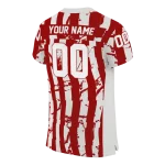 customized indiana hoosiers stripe splatter red jersey best selling