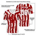 customized indiana hoosiers stripe splatter red jersey best selling