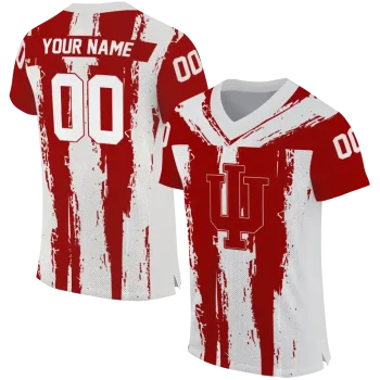 customized indiana hoosiers striped texture red jersey best selling