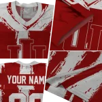 customized indiana hoosiers striped texture red jersey best selling