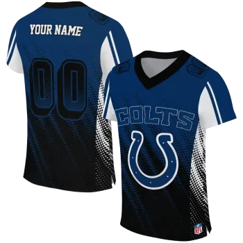 customized indianapolis colts halftone fade blue black jersey best selling