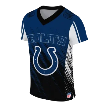 customized indianapolis colts halftone fade blue black jersey fashion forward