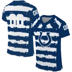 customized indianapolis colts layered grids blue jersey best selling
