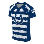 customized indianapolis colts layered grids blue jersey best selling