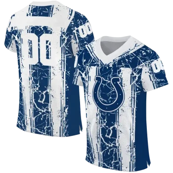 customized indianapolis colts rugged stripes blue jersey best selling