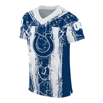 customized indianapolis colts rugged stripes blue jersey fashion forward