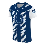 customized indianapolis colts stripe block blue jersey best selling