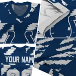 customized indianapolis colts stripe block blue jersey best selling