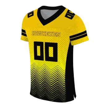 customized iowa hawkeyes halftone sweep gold black jersey fashion forward