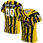 customized iowa hawkeyes stripe splatter black jersey best selling