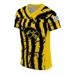customized iowa hawkeyes stripe splatter black jersey best selling